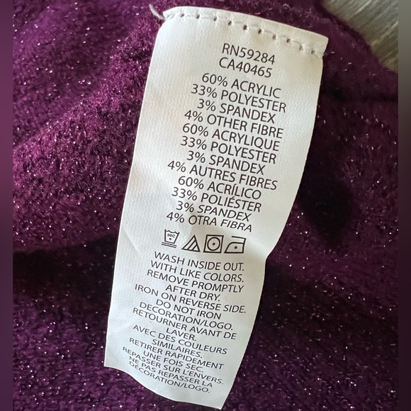 Children’s place sequin wings sweater dress in Tart Raisin size 10-12/L NWT! - Picture 7 of 8